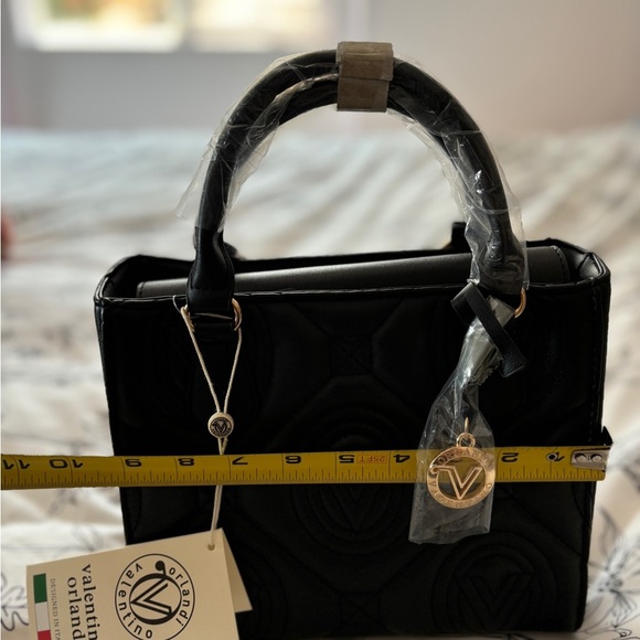 NWT Valentino Orlando Italy Design Monogram Small Tote Shoulder Bag LOGO Strap - Picture 12 of 12